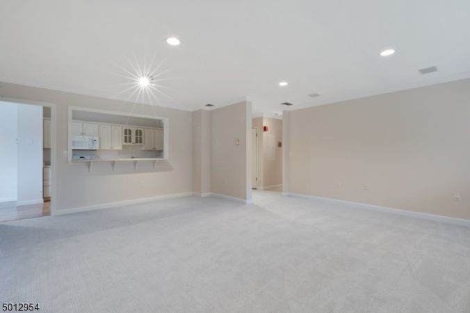 Living room into dining room