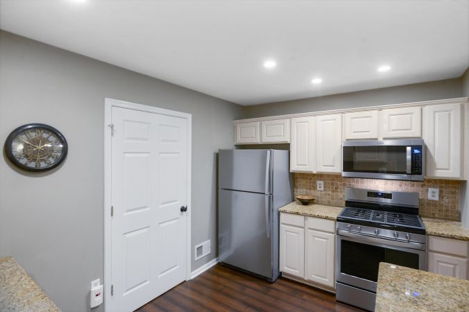 Kitchen with SS appliances